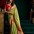 Women's green tissue paithani zari woven saree with blouse