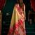 Women's mustard tissue paithani zari woven saree with blouse