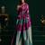 Women's wine soft silk zari woven saree with blouse