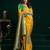 Women's yellow soft silk zari woven saree with blouse