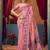 Women's pink modal zari woven saree with blouse