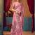 Women's pink modal zari woven saree with blouse