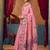 Women's pink modal zari woven saree with blouse