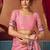 Women's pink modal zari woven saree with blouse