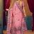 Women's pink modal zari woven saree with blouse