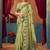 Women's green modal zari woven saree with blouse