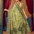 Women's green modal zari woven saree with blouse