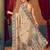 Women's beige modal zari woven saree with blouse