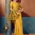 Women's yellow modal zari woven saree with blouse