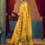 Women's yellow modal zari woven saree with blouse