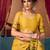 Women's yellow modal zari woven saree with blouse