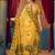 Women's yellow modal zari woven saree with blouse
