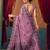 Women's lavender modal zari woven saree with blouse