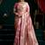 Women's baby pink satin silk zari woven saree with blouse