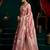 Women's baby pink satin silk zari woven saree with blouse