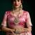 Women's baby pink satin silk zari woven saree with blouse