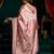 Women's baby pink satin silk zari woven saree with blouse