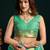 Women's sea green muga cotton meena zari woven saree with blouse