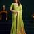 Women's green muga cotton meena zari woven saree with blouse