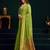 Women's green muga cotton meena zari woven saree with blouse