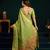 Women's green muga cotton meena zari woven saree with blouse