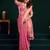 Women's pink muga cotton meena zari woven saree with blouse