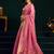 Women's pink muga cotton meena zari woven saree with blouse