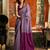 Women's purple cotton contrast pallu saree with blouse