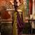 Women's mehendi cotton contrast pallu saree with blouse