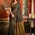 Women's coffee cotton contrast pallu saree with blouse
