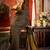 Women's coffee cotton contrast pallu saree with blouse
