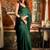 Women's bottle green cotton contrast pallu saree with blouse