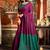 Women's magenta cotton contrast pallu saree with blouse