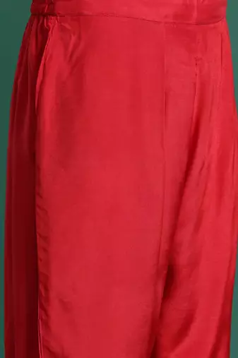 Bandhani Printed Zari Panelled Kurta With Trousers & Dupatta