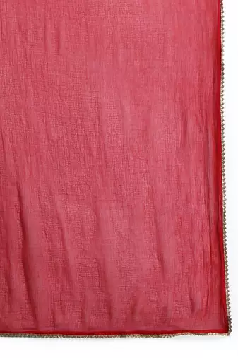 Bandhani Printed Zari Panelled Kurta With Trousers & Dupatta