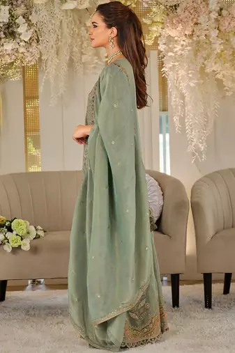 Women Ethnic Motifs Embroidered Regular Mirror Work Kurta with Sharara & With Dupatta