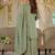 Women Ethnic Motifs Embroidered Regular Mirror Work Kurta with Sharara & With Dupatta
