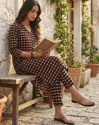 Pure Cotton Kurta with Trousers 1