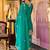 Floral Embroidered Sequinned Chinon A-Line Kurta With Palazzos & Dupatta