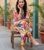Women Printed Regular Pure Cotton Kurta with Trousers