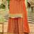 Ethnic Motifs Embroidered Sequinned Straight Kurta & Sharara With Dupatta