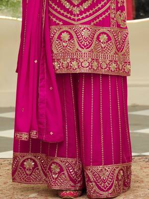 Women Ethnic Motifs Embroidered Kurta with Palazzos & Dupatta 6