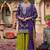 Floral Embroidered Sequinned Chinon Straight Kurta With Palazzos & Dupatta