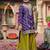 Floral Embroidered Sequinned Chinon Straight Kurta With Palazzos & Dupatta