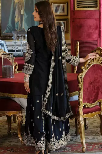 Women Ethnic Motifs Embroidered Thread Work Kurta with Palazzos & Dupatta