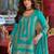Ethnic Motifs Embroidered Round Neck Straight Kurta With Sharara & Dupatta