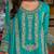 Ethnic Motifs Embroidered Round Neck Straight Kurta With Sharara & Dupatta
