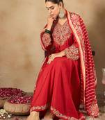 Women Ethnic Motifs Embroidered Empire Kurta with Trousers & Dupatta