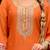 Floral Embroidered Sequinned Chinon Straight Kurta With Trousers & Dupatta
