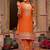 Floral Embroidered Sequinned Chinon Straight Kurta With Trousers & Dupatta